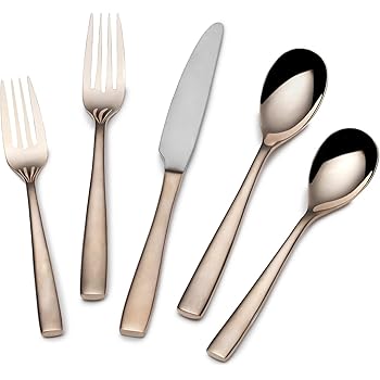 mikasa satin loft 20 piece stainless steel flatware set service for